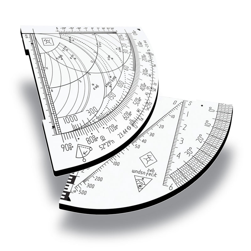 Wndsn Custom Latitude Horary Quadrant Telemeter (LHqTM) 8x6x500q90i35 High-Viz