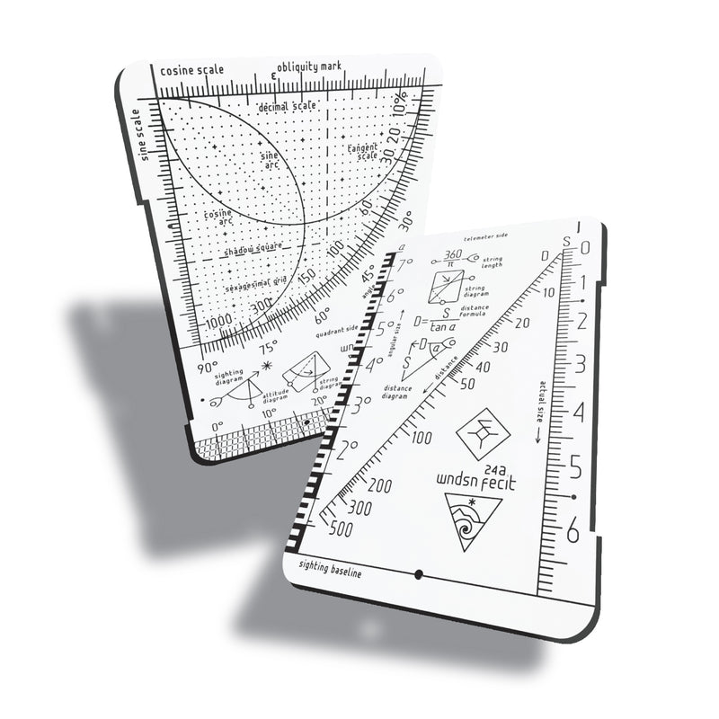 Wndsn Instructor High-Viz Quadrant Telemeter (wqTMx2) 75x7x500q90i30 White Acrylic