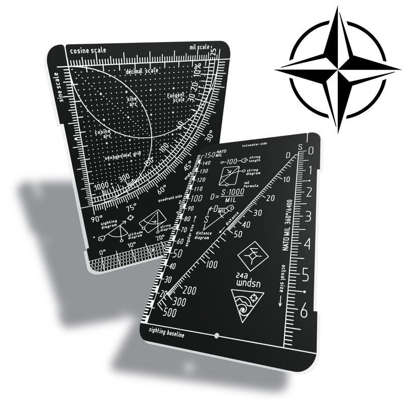 Wndsn NATO-Instructor Quadrant Telemeter (qTM-NATOx2) 150MILx7x500q90i30 Black Acrylic