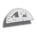 Wndsn Map Protractor Semi-Circle 110 mm (1:25k, 1:50k, 1:10k, 1:100k, 1:24k, 1:62.5k)
