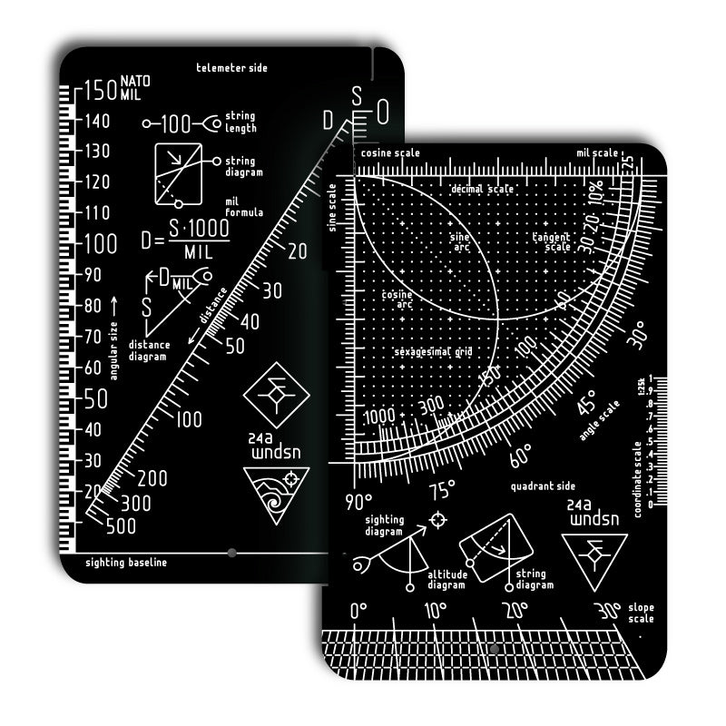 Wndsn NATO-Instructor Quadrant Telemeter (qTM-NATOx2) 150MILx7x500q90i30 Black Acrylic