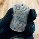 Wndsn Calculator Recon Dog Tag Brass (MMCrDT)