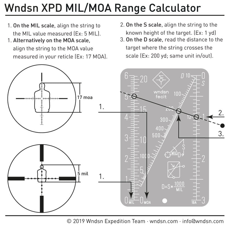 Wndsn Calculator Recon Dog Tag Brass (MMCrDT)