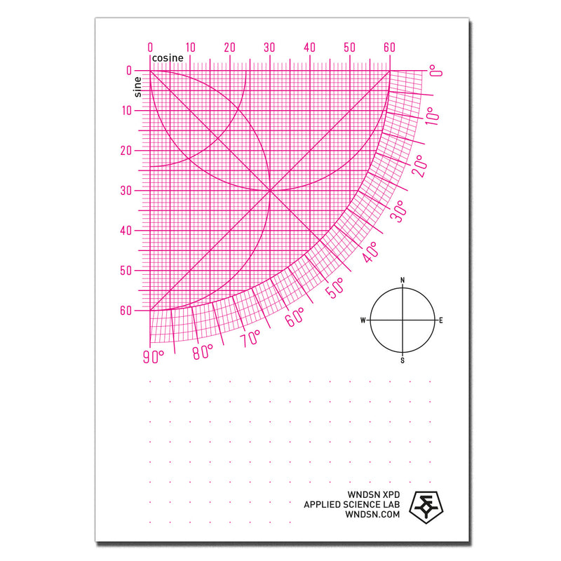 Wndsn Sine Quadrant (SqTM) A6 Worksheet Pad Dot Grid