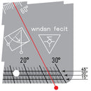 Wndsn Instructor High-Viz Quadrant Telemeter (wqTMx2) 75x7x500q90i30 White Acrylic